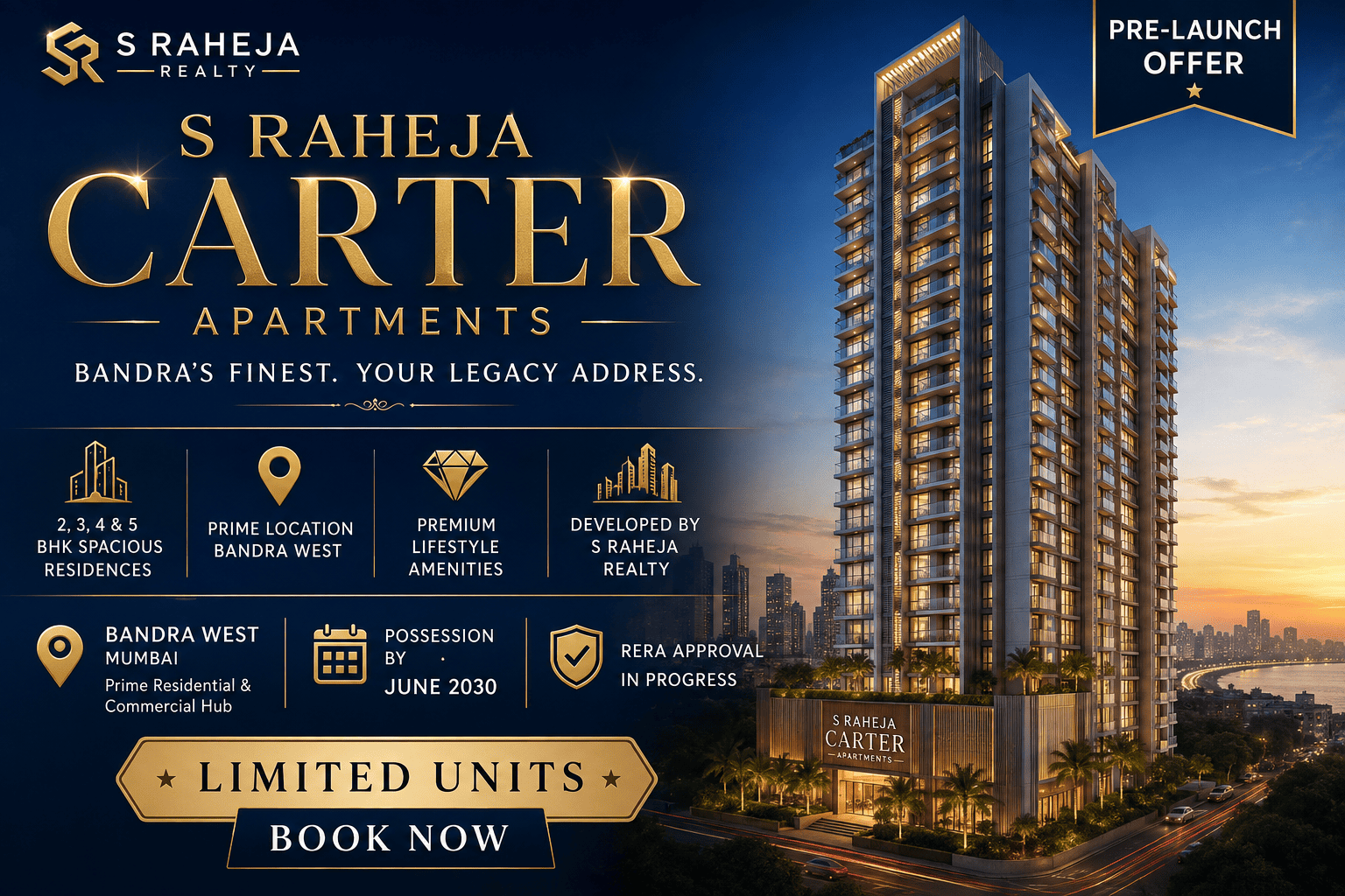 S Raheja Carter Apartments - Premium Residences in Bandra West