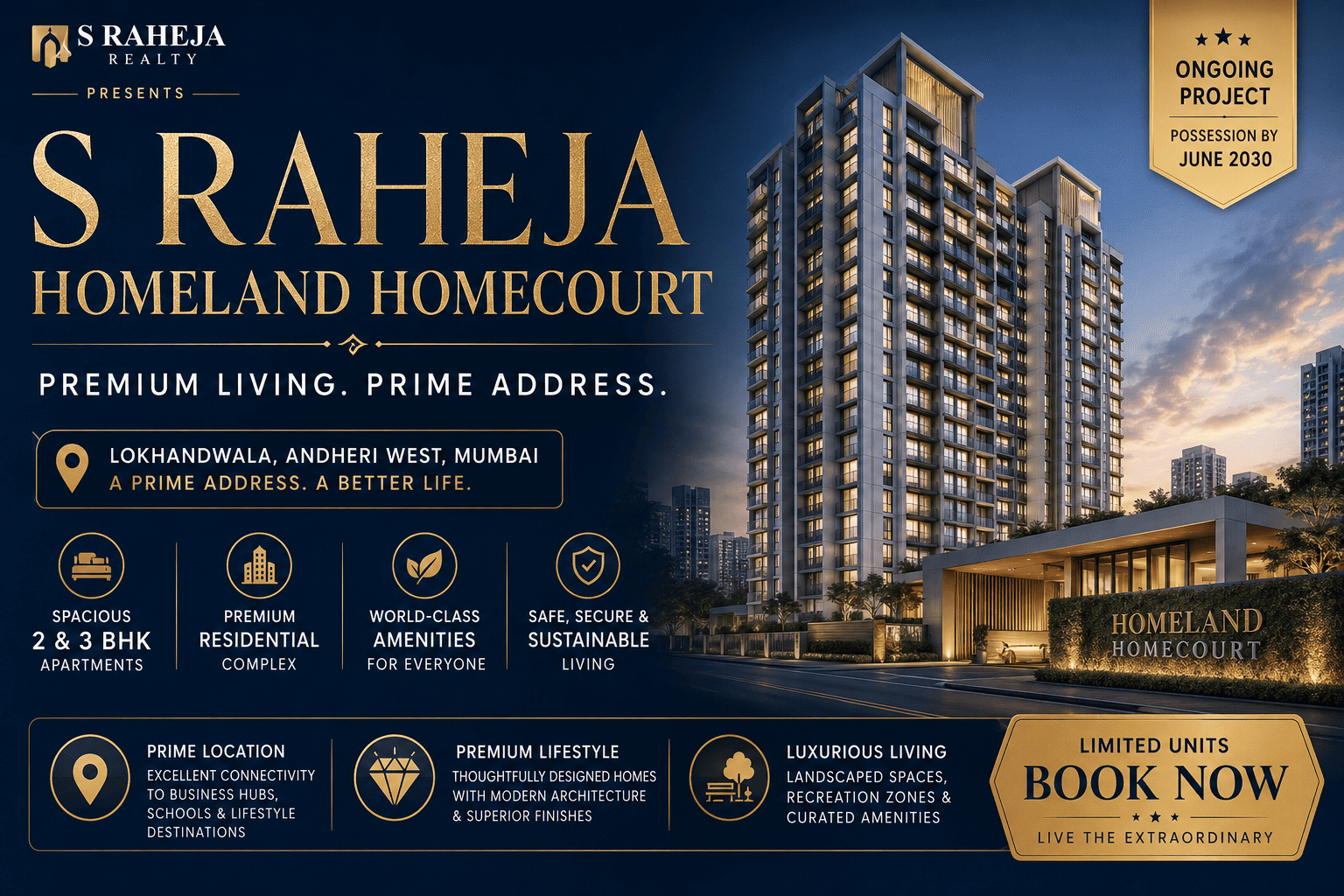 S Raheja Homeland Homecourt - Premium Apartments in Andheri West
