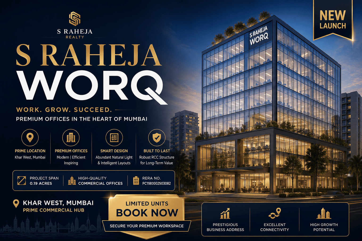S Raheja Worq - Premium Commercial Office Spaces in Khar West Mumbai
